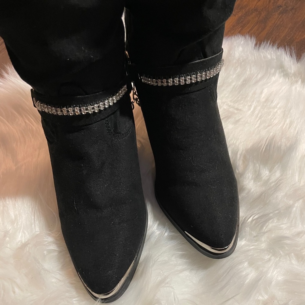Dingo Women’s Black Rhinestone Cowboy Boots 10M - Picture 7 of 16